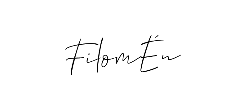 You should practise on your own different ways (Allison_Script) to write your name (FilomÉn) in signature. don't let someone else do it for you. FilomÉn signature style 2 images and pictures png