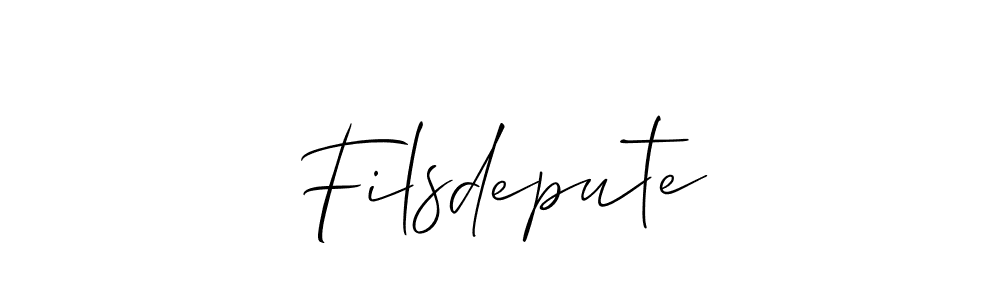 Create a beautiful signature design for name Filsdepute. With this signature (Allison_Script) fonts, you can make a handwritten signature for free. Filsdepute signature style 2 images and pictures png