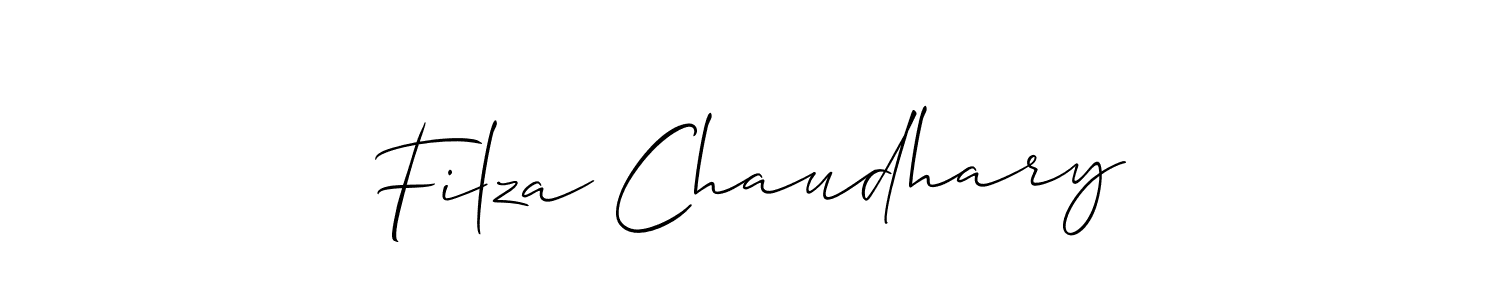 Allison_Script is a professional signature style that is perfect for those who want to add a touch of class to their signature. It is also a great choice for those who want to make their signature more unique. Get Filza Chaudhary name to fancy signature for free. Filza Chaudhary signature style 2 images and pictures png