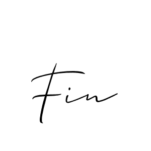 Design your own signature with our free online signature maker. With this signature software, you can create a handwritten (Allison_Script) signature for name Fin. Fin signature style 2 images and pictures png