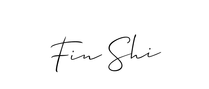 How to make Fin Shi signature? Allison_Script is a professional autograph style. Create handwritten signature for Fin Shi name. Fin Shi signature style 2 images and pictures png