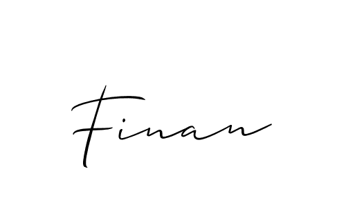 Make a short Finan signature style. Manage your documents anywhere anytime using Allison_Script. Create and add eSignatures, submit forms, share and send files easily. Finan signature style 2 images and pictures png