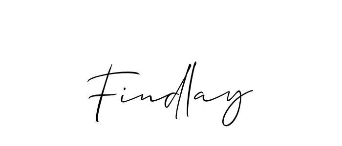 Make a beautiful signature design for name Findlay. With this signature (Allison_Script) style, you can create a handwritten signature for free. Findlay signature style 2 images and pictures png