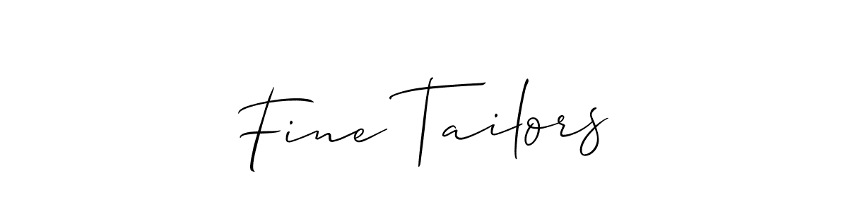 if you are searching for the best signature style for your name Fine Tailors. so please give up your signature search. here we have designed multiple signature styles  using Allison_Script. Fine Tailors signature style 2 images and pictures png