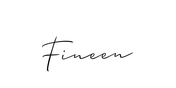 You should practise on your own different ways (Allison_Script) to write your name (Fineen) in signature. don't let someone else do it for you. Fineen signature style 2 images and pictures png
