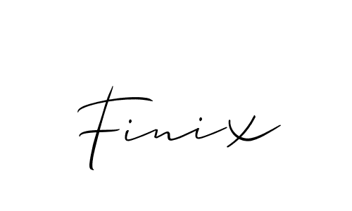 Design your own signature with our free online signature maker. With this signature software, you can create a handwritten (Allison_Script) signature for name Finix. Finix signature style 2 images and pictures png