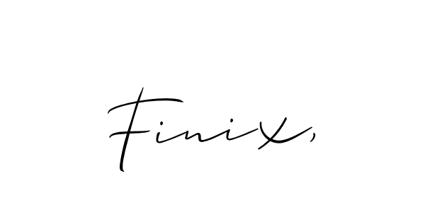 Design your own signature with our free online signature maker. With this signature software, you can create a handwritten (Allison_Script) signature for name Finix,. Finix, signature style 2 images and pictures png