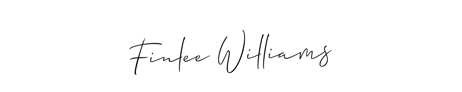 You should practise on your own different ways (Allison_Script) to write your name (Finlee Williams) in signature. don't let someone else do it for you. Finlee Williams signature style 2 images and pictures png