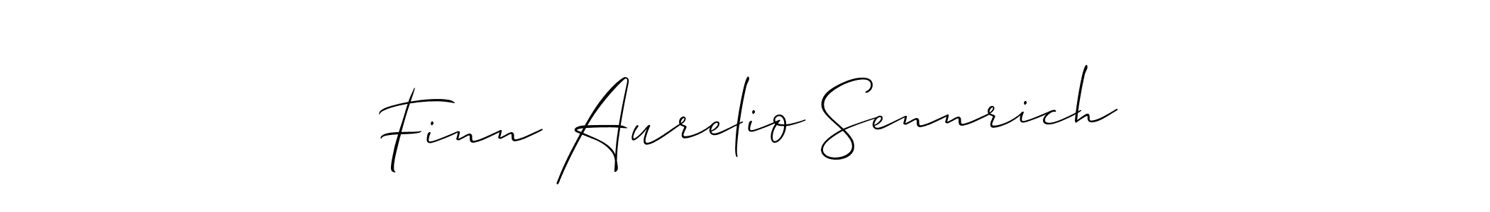 if you are searching for the best signature style for your name Finn Aurelio Sennrich. so please give up your signature search. here we have designed multiple signature styles  using Allison_Script. Finn Aurelio Sennrich signature style 2 images and pictures png