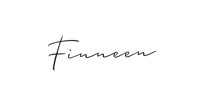 Also You can easily find your signature by using the search form. We will create Finneen name handwritten signature images for you free of cost using Allison_Script sign style. Finneen signature style 2 images and pictures png
