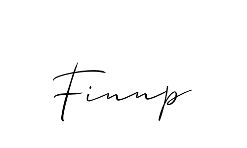 The best way (Allison_Script) to make a short signature is to pick only two or three words in your name. The name Finnp include a total of six letters. For converting this name. Finnp signature style 2 images and pictures png