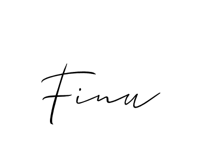 How to make Finu signature? Allison_Script is a professional autograph style. Create handwritten signature for Finu name. Finu signature style 2 images and pictures png