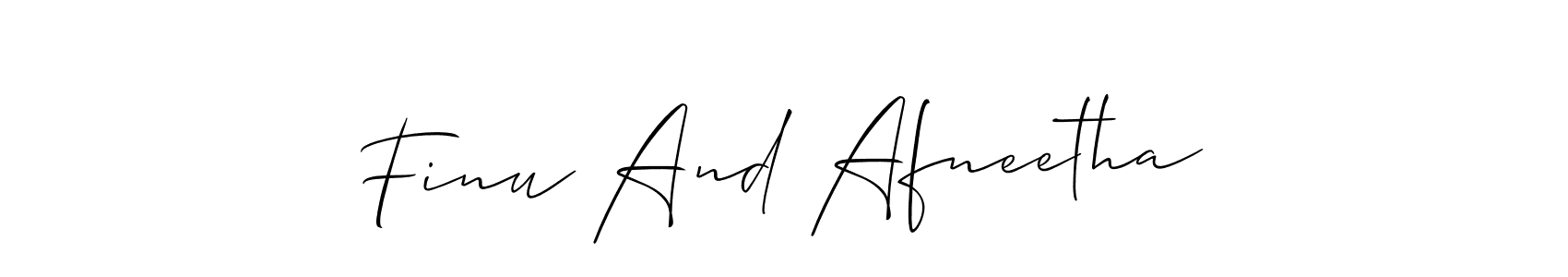 Once you've used our free online signature maker to create your best signature Allison_Script style, it's time to enjoy all of the benefits that Finu And Afneetha name signing documents. Finu And Afneetha signature style 2 images and pictures png