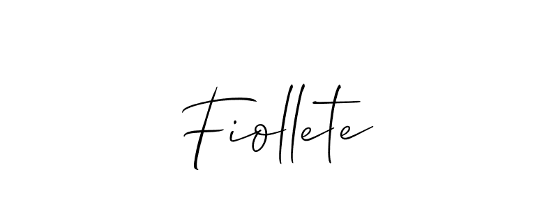 Make a beautiful signature design for name Fiollete. With this signature (Allison_Script) style, you can create a handwritten signature for free. Fiollete signature style 2 images and pictures png