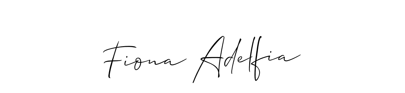 You should practise on your own different ways (Allison_Script) to write your name (Fiona Adelfia) in signature. don't let someone else do it for you. Fiona Adelfia signature style 2 images and pictures png