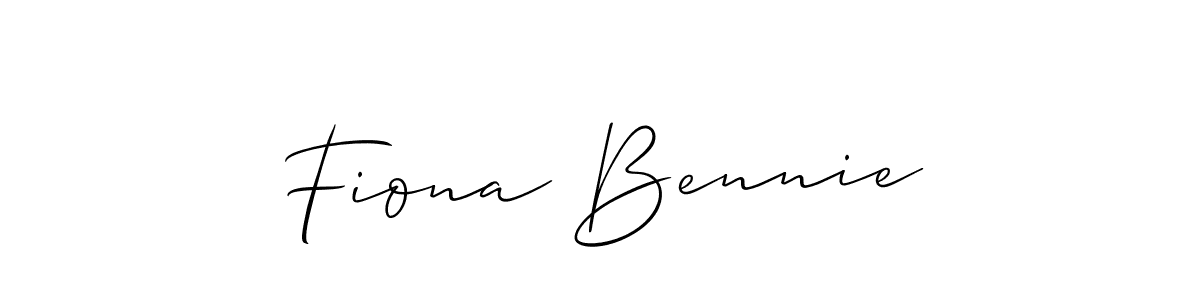 It looks lik you need a new signature style for name Fiona Bennie. Design unique handwritten (Allison_Script) signature with our free signature maker in just a few clicks. Fiona Bennie signature style 2 images and pictures png