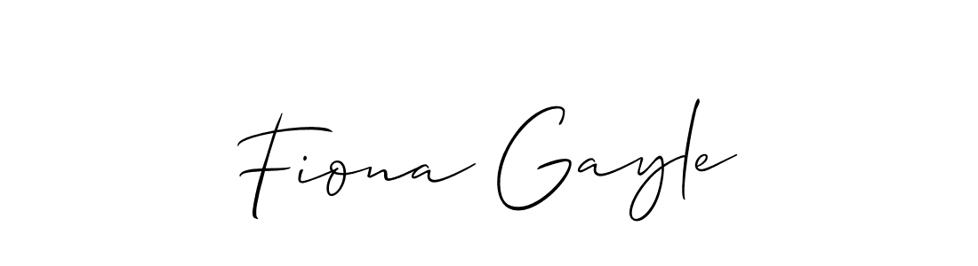 Fiona Gayle stylish signature style. Best Handwritten Sign (Allison_Script) for my name. Handwritten Signature Collection Ideas for my name Fiona Gayle. Fiona Gayle signature style 2 images and pictures png