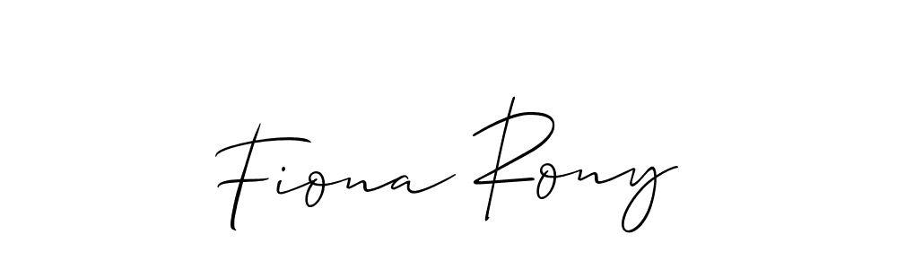 Similarly Allison_Script is the best handwritten signature design. Signature creator online .You can use it as an online autograph creator for name Fiona Rony. Fiona Rony signature style 2 images and pictures png