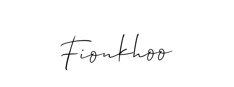 Best and Professional Signature Style for Fionkhoo. Allison_Script Best Signature Style Collection. Fionkhoo signature style 2 images and pictures png