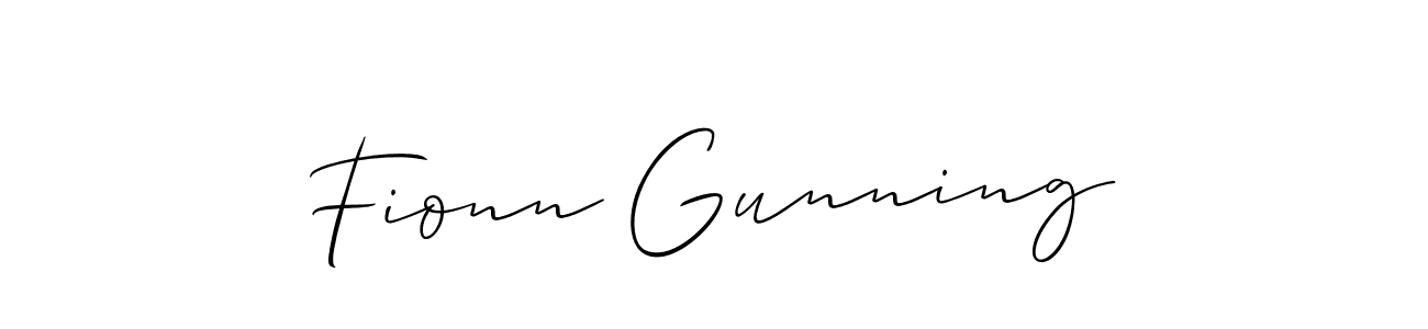 Use a signature maker to create a handwritten signature online. With this signature software, you can design (Allison_Script) your own signature for name Fionn Gunning. Fionn Gunning signature style 2 images and pictures png