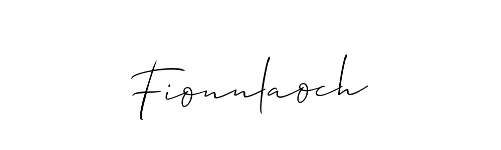 Create a beautiful signature design for name Fionnlaoch. With this signature (Allison_Script) fonts, you can make a handwritten signature for free. Fionnlaoch signature style 2 images and pictures png