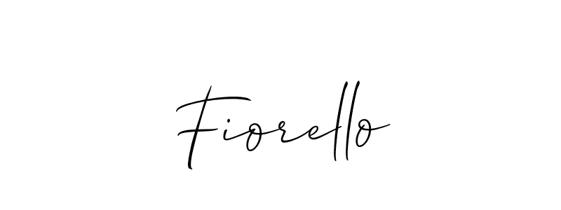 Use a signature maker to create a handwritten signature online. With this signature software, you can design (Allison_Script) your own signature for name Fiorello. Fiorello signature style 2 images and pictures png