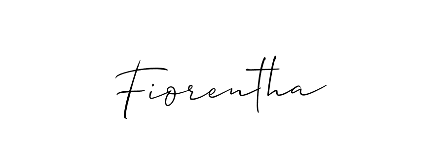 The best way (Allison_Script) to make a short signature is to pick only two or three words in your name. The name Fiorentha include a total of six letters. For converting this name. Fiorentha signature style 2 images and pictures png