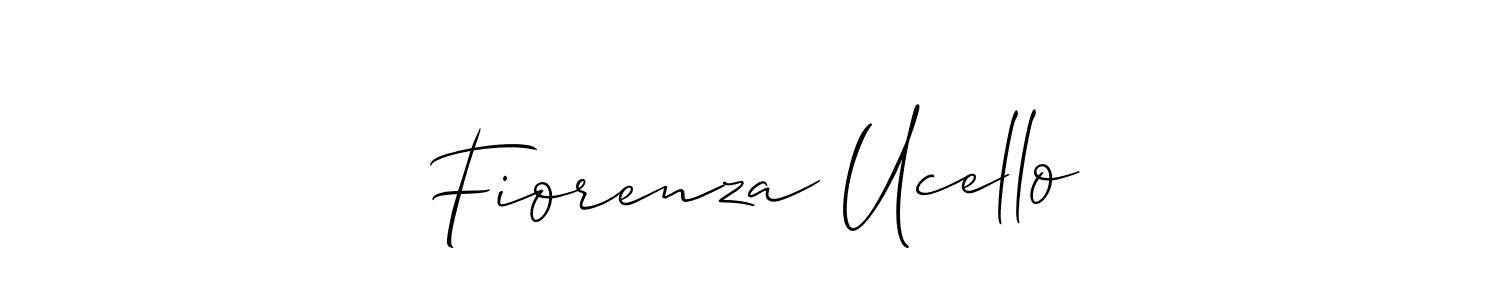 How to make Fiorenza Ucello name signature. Use Allison_Script style for creating short signs online. This is the latest handwritten sign. Fiorenza Ucello signature style 2 images and pictures png