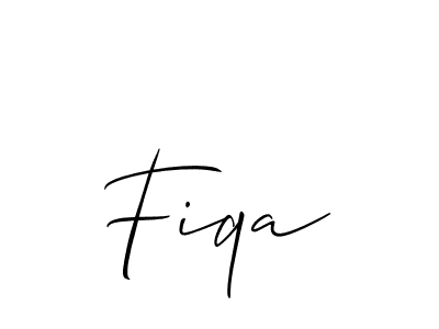 The best way (Allison_Script) to make a short signature is to pick only two or three words in your name. The name Fiqa include a total of six letters. For converting this name. Fiqa signature style 2 images and pictures png