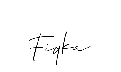 Create a beautiful signature design for name Fiqka. With this signature (Allison_Script) fonts, you can make a handwritten signature for free. Fiqka signature style 2 images and pictures png