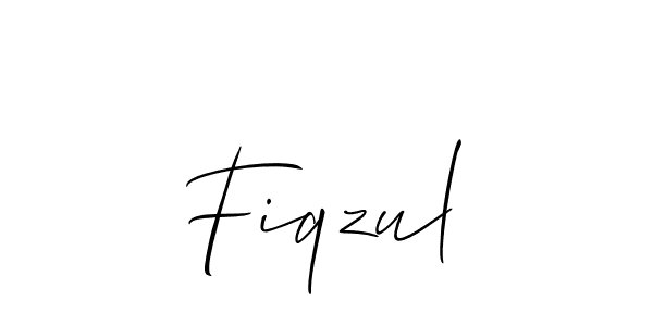 How to make Fiqzul signature? Allison_Script is a professional autograph style. Create handwritten signature for Fiqzul name. Fiqzul signature style 2 images and pictures png