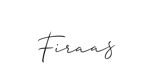 Also we have Firaas name is the best signature style. Create professional handwritten signature collection using Allison_Script autograph style. Firaas signature style 2 images and pictures png