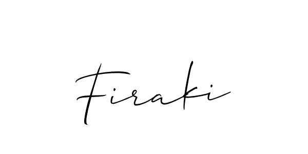 Also You can easily find your signature by using the search form. We will create Firaki name handwritten signature images for you free of cost using Allison_Script sign style. Firaki signature style 2 images and pictures png