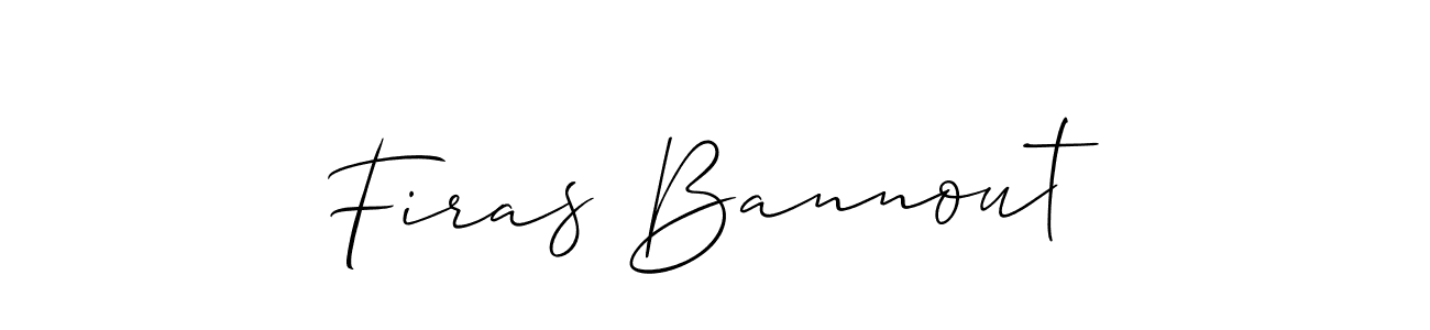 Firas Bannout stylish signature style. Best Handwritten Sign (Allison_Script) for my name. Handwritten Signature Collection Ideas for my name Firas Bannout. Firas Bannout signature style 2 images and pictures png