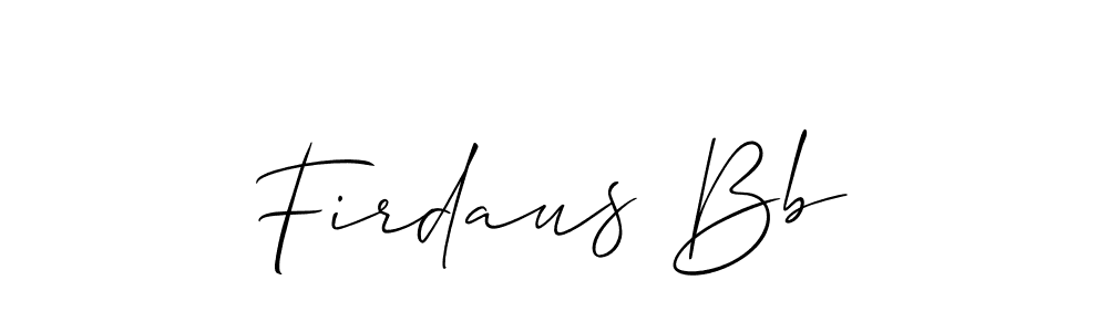 if you are searching for the best signature style for your name Firdaus Bb. so please give up your signature search. here we have designed multiple signature styles  using Allison_Script. Firdaus Bb signature style 2 images and pictures png