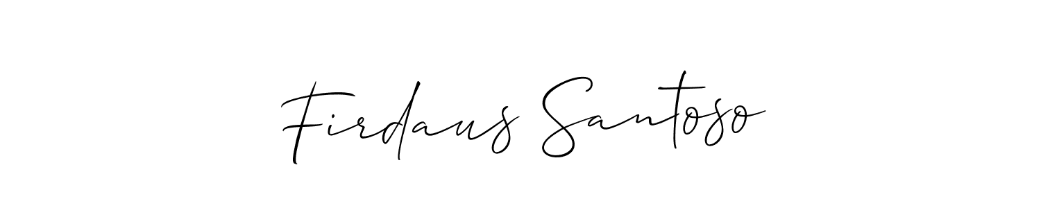 You can use this online signature creator to create a handwritten signature for the name Firdaus Santoso. This is the best online autograph maker. Firdaus Santoso signature style 2 images and pictures png