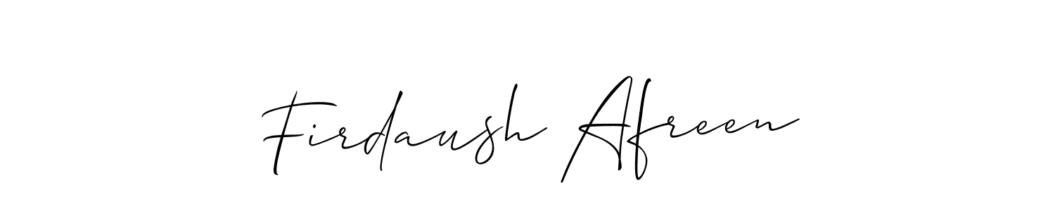 Similarly Allison_Script is the best handwritten signature design. Signature creator online .You can use it as an online autograph creator for name Firdaush Afreen. Firdaush Afreen signature style 2 images and pictures png
