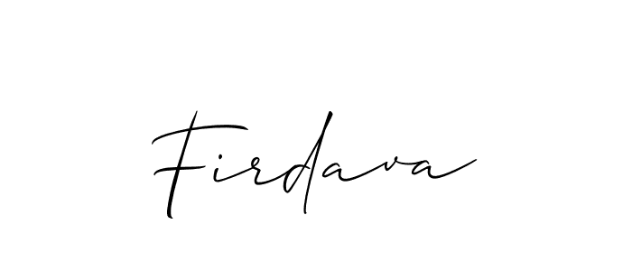 if you are searching for the best signature style for your name Firdava. so please give up your signature search. here we have designed multiple signature styles  using Allison_Script. Firdava signature style 2 images and pictures png