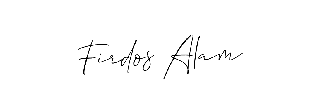Also we have Firdos Alam name is the best signature style. Create professional handwritten signature collection using Allison_Script autograph style. Firdos Alam signature style 2 images and pictures png