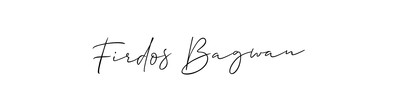 Best and Professional Signature Style for Firdos Bagwan. Allison_Script Best Signature Style Collection. Firdos Bagwan signature style 2 images and pictures png