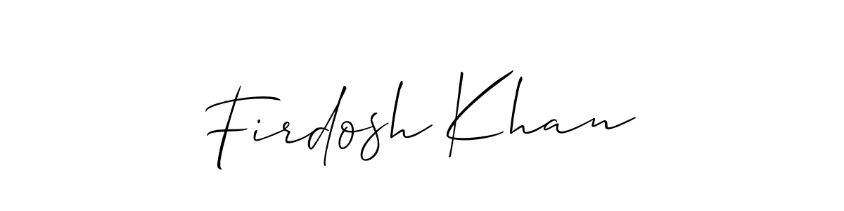 This is the best signature style for the Firdosh Khan name. Also you like these signature font (Allison_Script). Mix name signature. Firdosh Khan signature style 2 images and pictures png