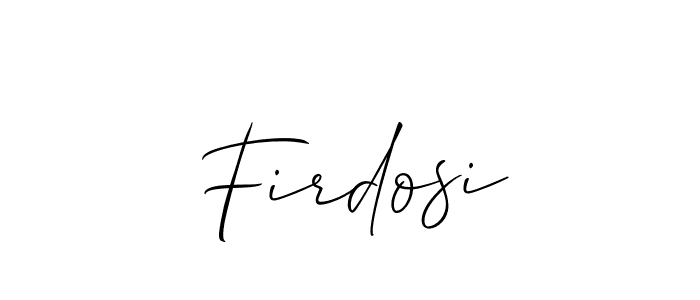 Make a beautiful signature design for name Firdosi. Use this online signature maker to create a handwritten signature for free. Firdosi signature style 2 images and pictures png