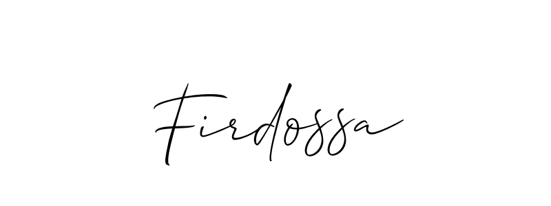 Firdossa stylish signature style. Best Handwritten Sign (Allison_Script) for my name. Handwritten Signature Collection Ideas for my name Firdossa. Firdossa signature style 2 images and pictures png