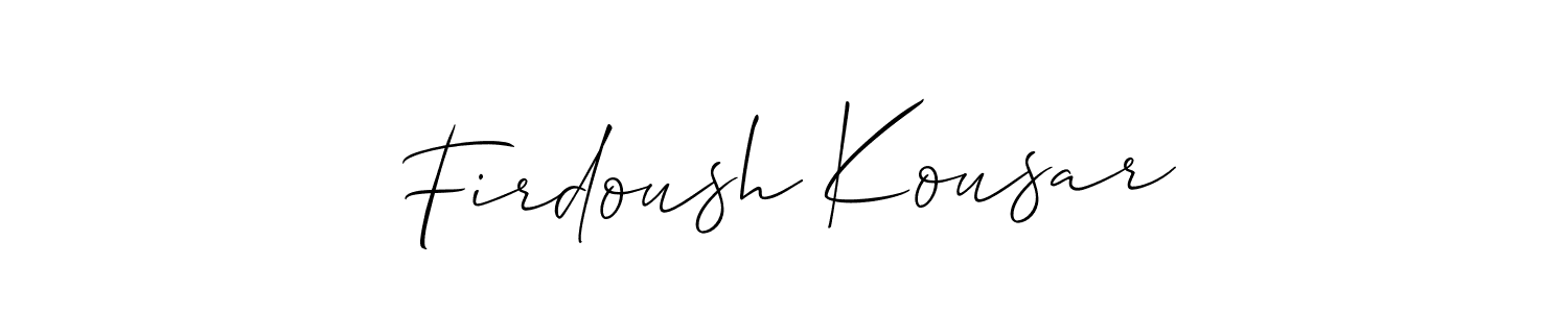 See photos of Firdoush Kousar official signature by Spectra . Check more albums & portfolios. Read reviews & check more about Allison_Script font. Firdoush Kousar signature style 2 images and pictures png