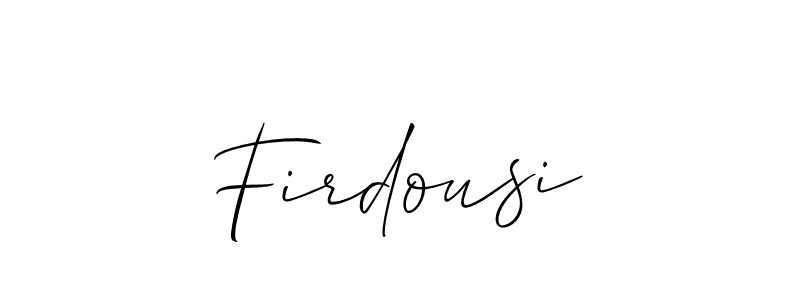 Once you've used our free online signature maker to create your best signature Allison_Script style, it's time to enjoy all of the benefits that Firdousi name signing documents. Firdousi signature style 2 images and pictures png