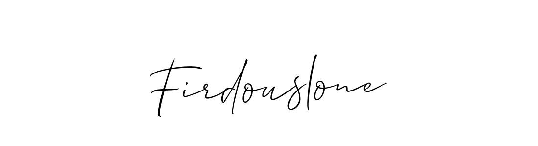 It looks lik you need a new signature style for name Firdouslone. Design unique handwritten (Allison_Script) signature with our free signature maker in just a few clicks. Firdouslone signature style 2 images and pictures png