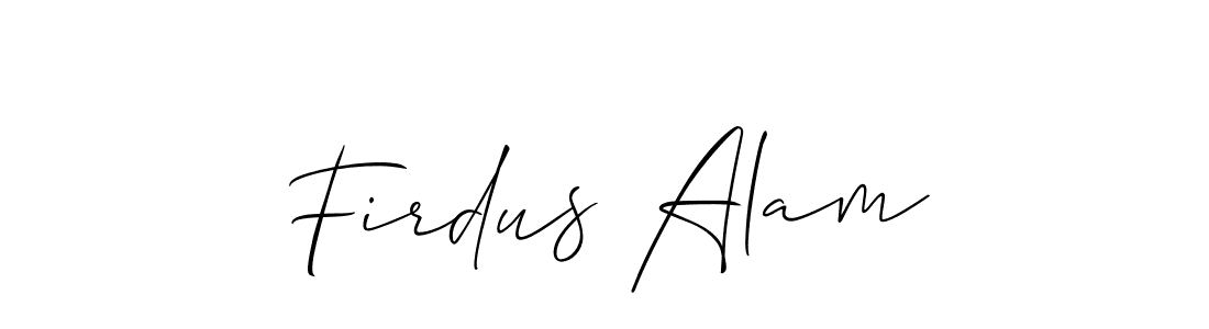 You should practise on your own different ways (Allison_Script) to write your name (Firdus Alam) in signature. don't let someone else do it for you. Firdus Alam signature style 2 images and pictures png