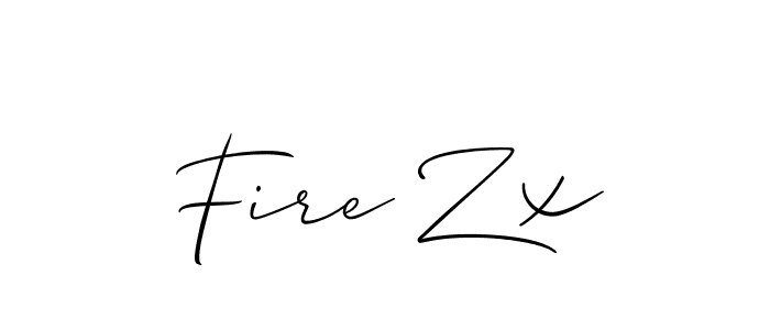 Fire Zx stylish signature style. Best Handwritten Sign (Allison_Script) for my name. Handwritten Signature Collection Ideas for my name Fire Zx. Fire Zx signature style 2 images and pictures png
