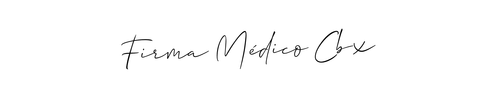 Also You can easily find your signature by using the search form. We will create Firma Médico Cbx name handwritten signature images for you free of cost using Allison_Script sign style. Firma Médico Cbx signature style 2 images and pictures png