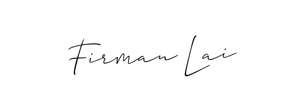 How to Draw Firman Lai signature style? Allison_Script is a latest design signature styles for name Firman Lai. Firman Lai signature style 2 images and pictures png
